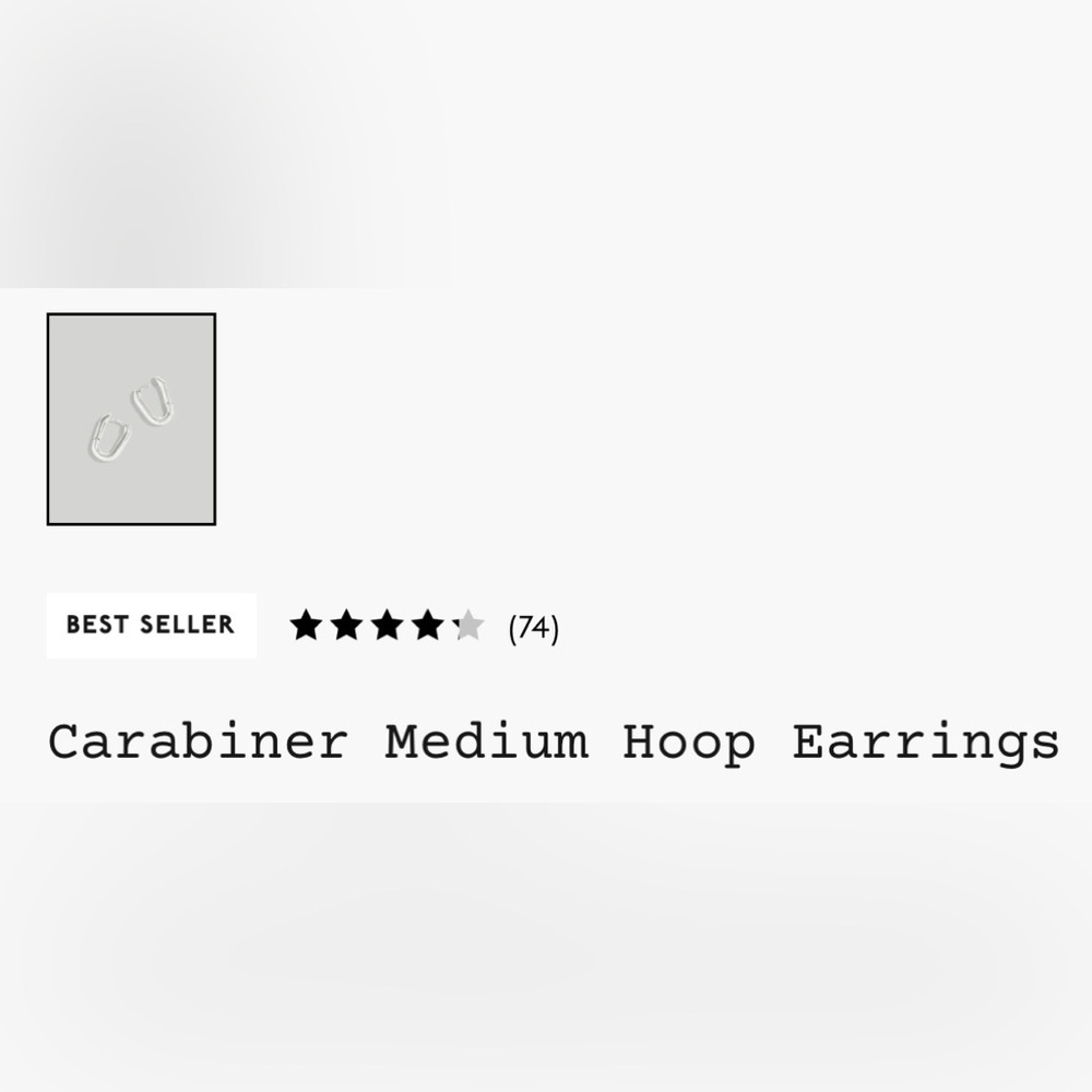 🆕Madewell Chunky Medium Hoop Earrings - Picture 4 of 14